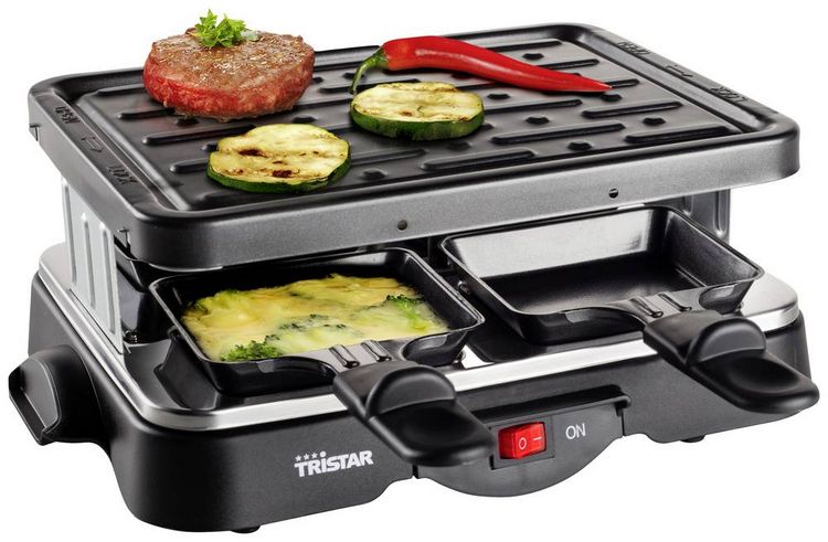 Produktbild: Tristar RA-2949 Raclette 4Pf&auml;nnchen Schwarz