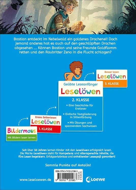 Produktbild: Lesel&ouml;wen 2. Klasse - Der goldene Ritter und das Drachenei