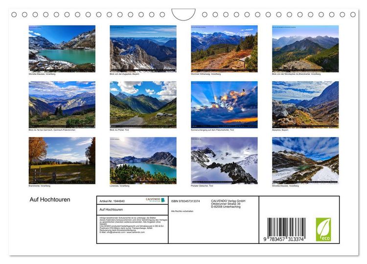 Produktbild: Auf Hochtouren (Wandkalender 2026 DIN A4 quer), CALVENDO Monatskalender