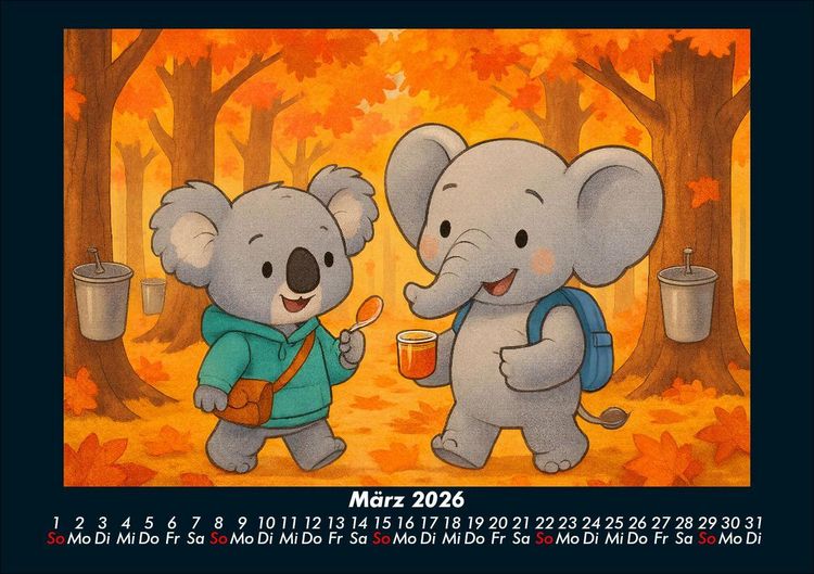 Produktbild: Kiki & Raffi - Reise durch Kanada 2026 Fotokalender DIN A5