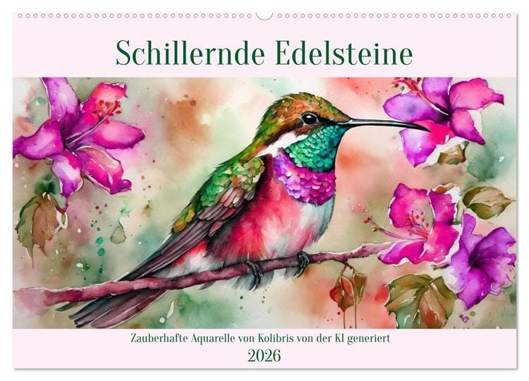 Produktbild: Schillernde Edelsteine (Wandkalender 2026 DIN A2 quer), CALVENDO Monatskalender