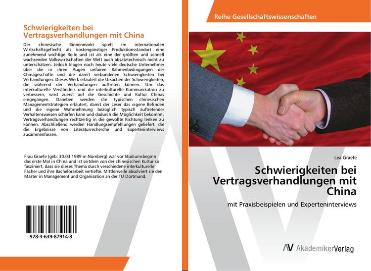 Produktbild: Schwierigkeiten bei Vertragsverhandlungen mit China