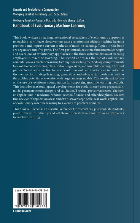 Produktbild: Handbook of Evolutionary Machine Learning