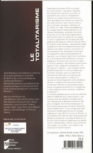 Produktbild: Le Totalitarisme ; un Concept et ses Usages