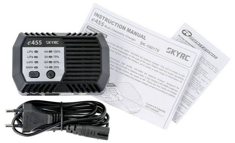 Produktbild: SKYRC e455 AC Modellbau-Ladeger&auml;t 4A LiIon, LiPo, NiMH