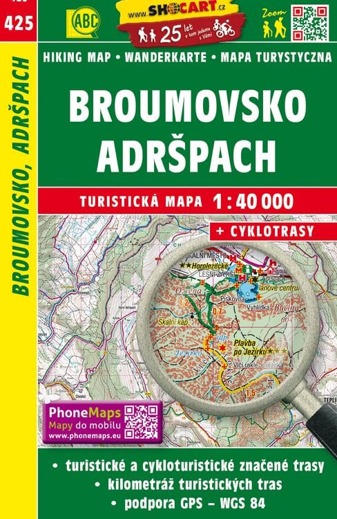Produktbild: Wanderkarte Tschechien Broumovsko, Adrspach 1 : 40 000