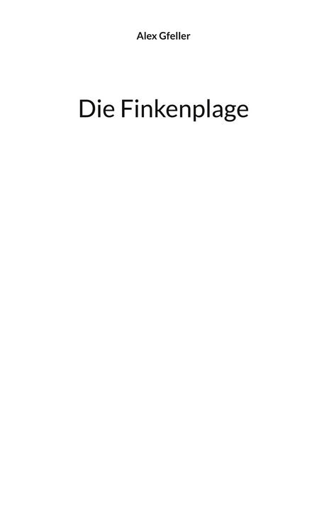 Produktbild: Die Finkenplage