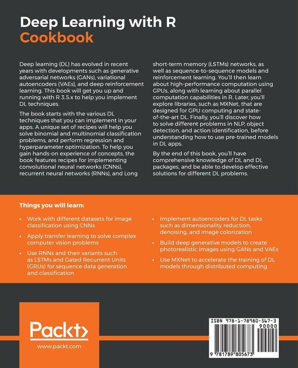 Produktbild: Deep Learning with R Cookbook