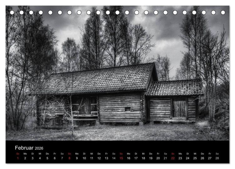 Produktbild: Objekte in schwarz weiss (Tischkalender 2026 DIN A5 quer), CALVENDO Monatskalender