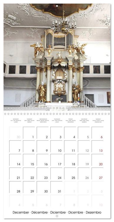 Produktbild: Fantastic German Church Organs (Wall Calendar 2026 12 &times; 12 Inch) CALVENDO 12 Month Wall Calendar