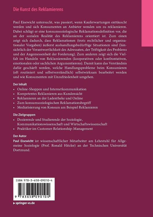 Produktbild: Die Kunst des Reklamierens