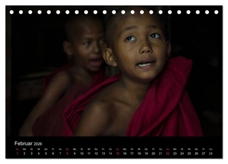 Produktbild: Myanmar - Eindr&uuml;cke (Tischkalender 2026 DIN A5 quer), CALVENDO Monatskalender