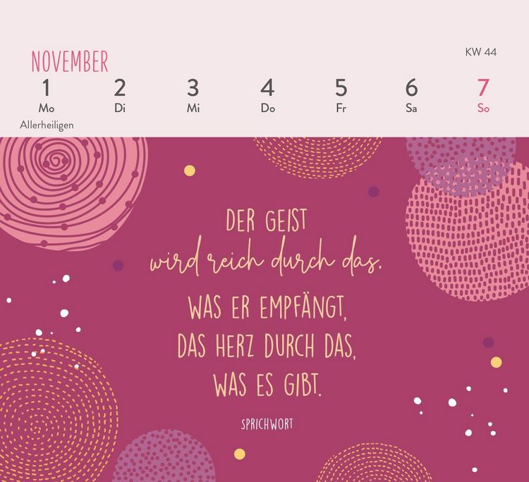 Produktbild: Mini-Wochenkalender 2027: Einatmen. Ausatmen. Sein.