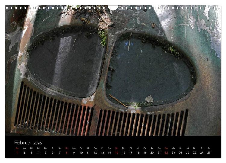 Produktbild: ROSTLAUBEN Die sch&ouml;nsten Autowracks (Wandkalender 2026 DIN A3 quer), CALVENDO Monatskalender