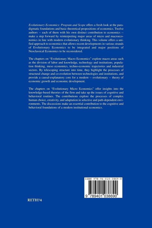 Produktbild: Evolutionary Economics: Program and Scope