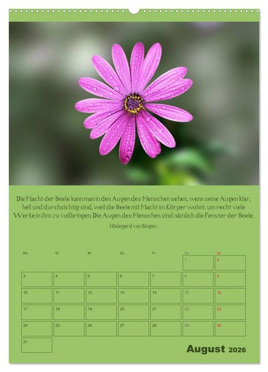 Produktbild: Erkenntnis und Weisheit - Hildegard von Bingen (hochwertiger Premium Wandkalender 2026 DIN A2 hoch), Kunstdruck in Hochglanz