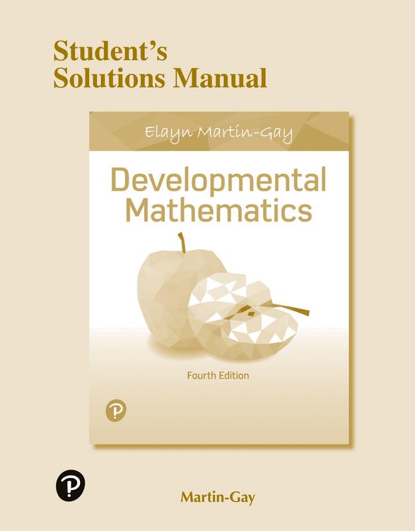 Produktbild: Student Solutions Manual for Developmental Mathematics