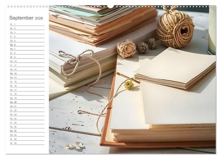 Produktbild: Papiertr&auml;ume - Die kreative Welt der Papierkunst (hochwertiger Premium Wandkalender 2026 DIN A2 quer), Kunstdruck in Hochglanz
