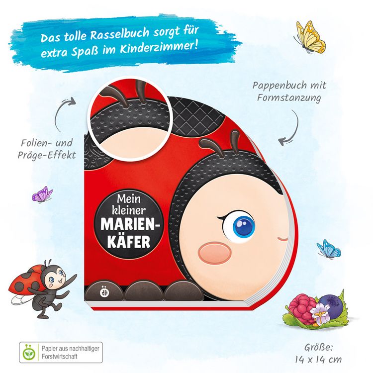 Produktbild: Tr&ouml;tsch Pappenbuch Rasselbuch Mein kleiner Marienk&auml;fer