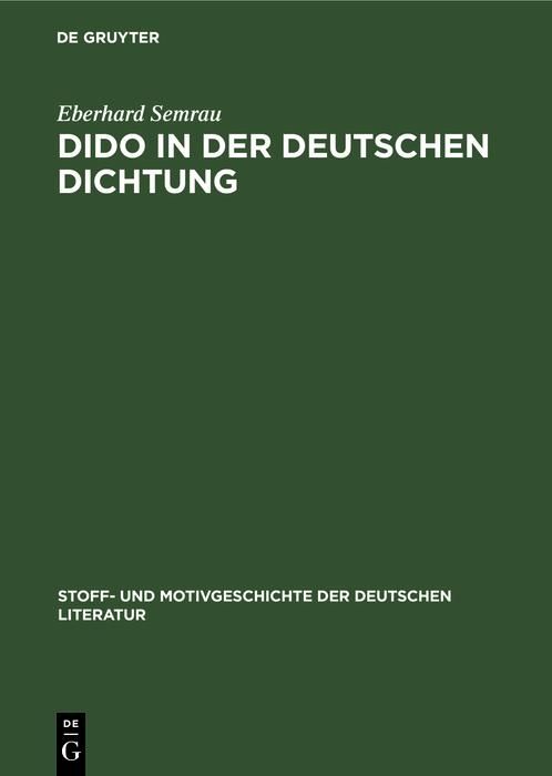 Produktbild: Dido in der deutschen Dichtung