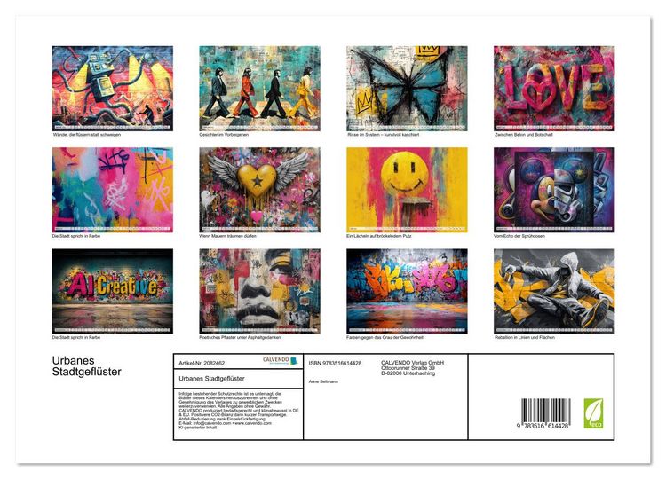 Produktbild: Urbanes Stadtgefl&uuml;ster (hochwertiger Premium Wandkalender 2026 DIN A2 quer), Kunstdruck in Hochglanz