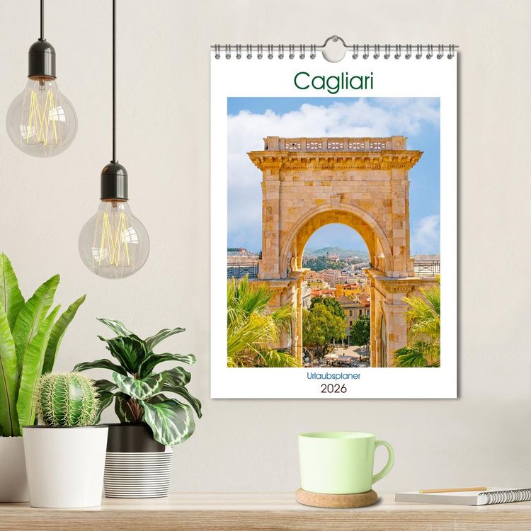 Produktbild: Cagliari - Urlaubsplaner (Wandkalender 2026 DIN A4 hoch), CALVENDO Monatskalender