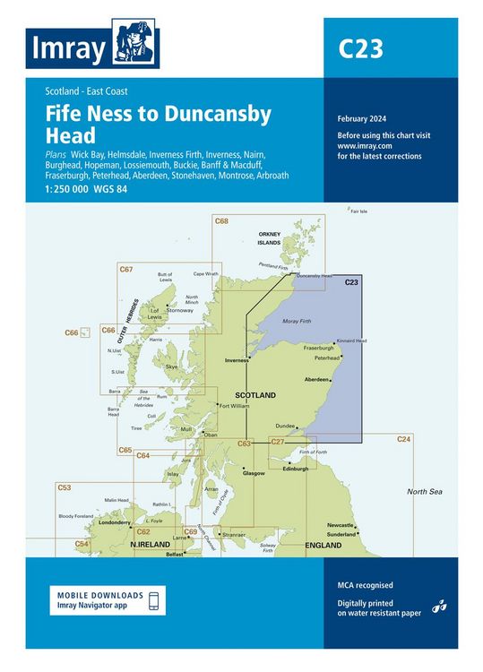 Produktbild: C23 Fife Ness to Duncansby Head, Imray Chart