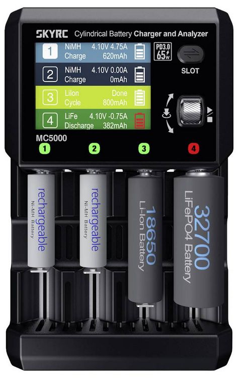 Produktbild: SKYRC MC5000 Ladeger&auml;t LiIon, Li-ion HV, LiFe, NiMH, NiCd, eneloop, NiZn, RAM, LTO, Na-ion Mignon (AA), Micro (AAA), Mini (AAAA)