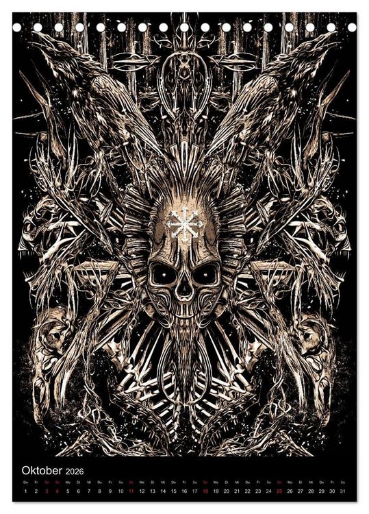 Produktbild: BLOODBOY/DARK ILLUSTRATION (Tischkalender 2026 DIN A5 hoch), CALVENDO Monatskalender