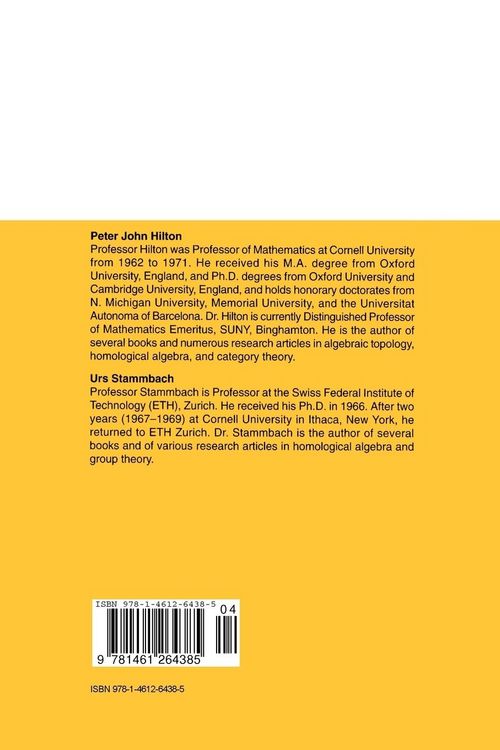 Produktbild: A Course in Homological Algebra