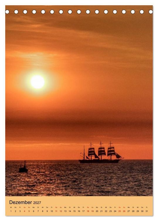 Produktbild: SAIL Rostock-Warnem&uuml;nde. Du bist so sch&ouml;n (Tischkalender 2027 DIN A5 hoch), CALVENDO Monatskalender