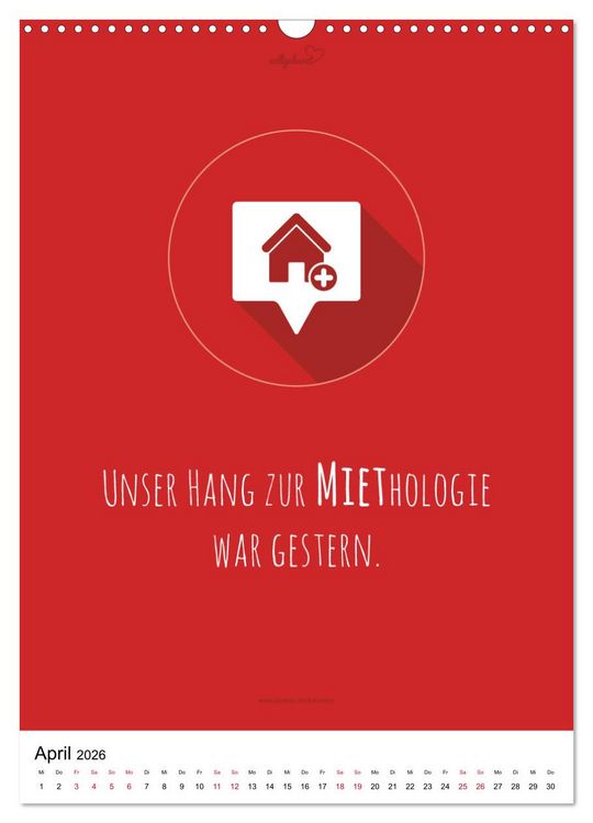 Produktbild: vollgeherzt: Der besondere Kalender f&uuml;r Bauherren mit motivierenden Hausbauzitaten (Wandkalender 2026 DIN A3 hoch), CALVENDO Monatskalender