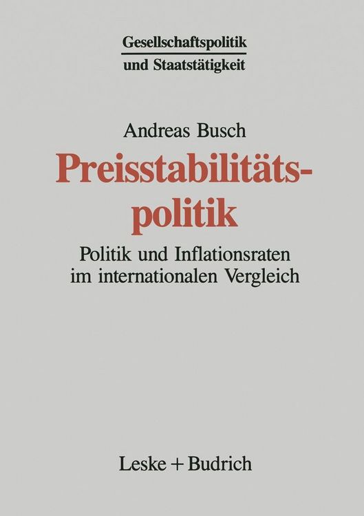 Produktbild: Preisstabilit&auml;tspolitik