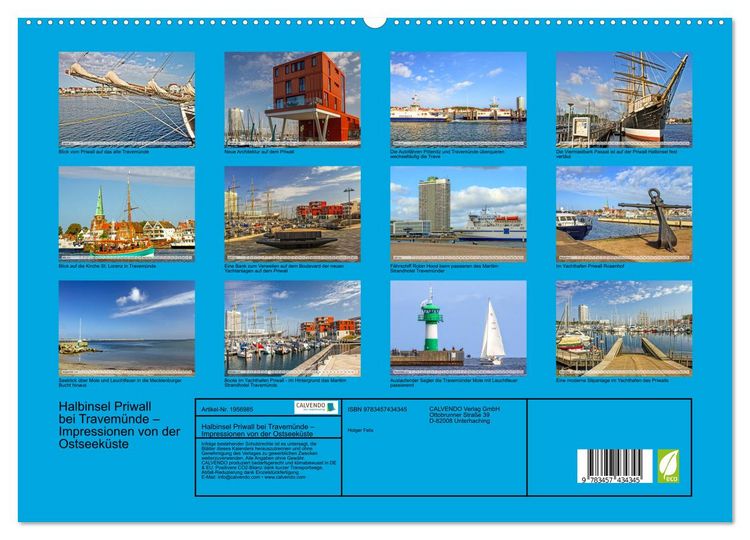Produktbild: Halbinsel Priwall bei Travem&uuml;nde &ndash; Impressionen von der Ostseek&uuml;ste (hochwertiger Premium Wandkalender 2026 DIN A2 quer), Kunstdruck in Hochglanz