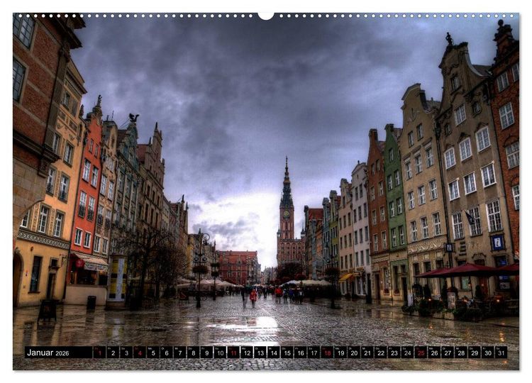Produktbild: Europ&auml;ische St&auml;dte (Wandkalender 2026 DIN A2 quer), CALVENDO Monatskalender
