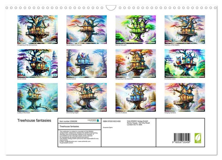 Produktbild: Treehouse fantasies (Wall Calendar 2026 DIN A3 landscape), CALVENDO 12 Month Wall Calendar