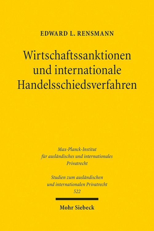 Produktbild: Wirtschaftssanktionen und internationale Handelsschiedsverfahren