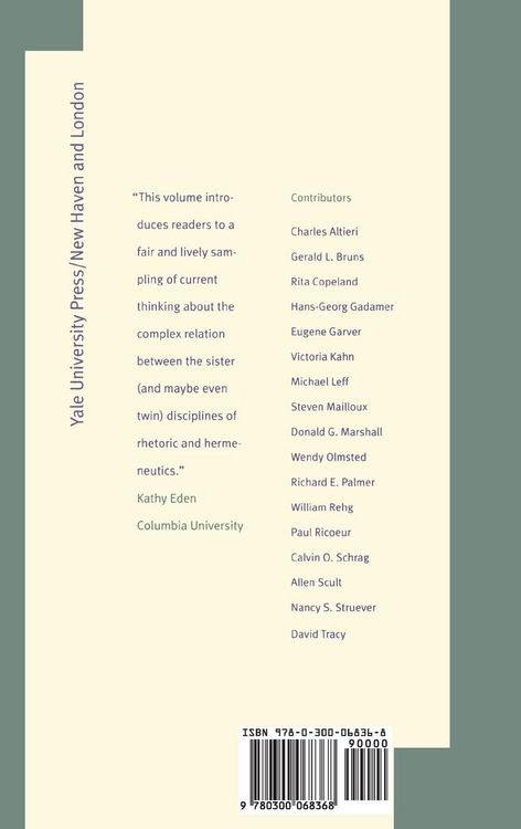 Produktbild: Rhetoric and Hermeneutics in Our Time
