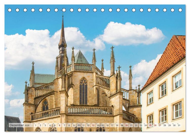 Produktbild: Historisches Osnabr&uuml;ck - Niedersachsen (Tischkalender 2026 DIN A5 quer), CALVENDO Monatskalender