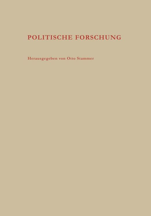 Produktbild: Politische Forschung
