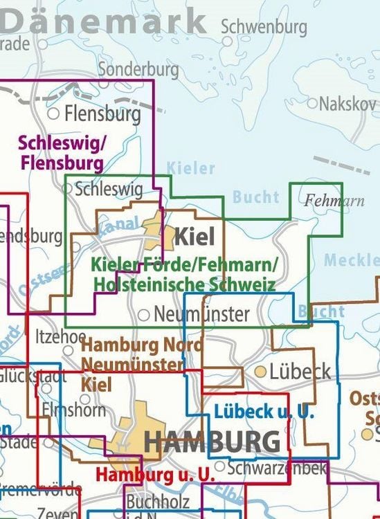 Produktbild: BVA ADFC Regionalkarte Kieler F&ouml;rde Holsteinische Schweiz & Fehmarn 1:75.000