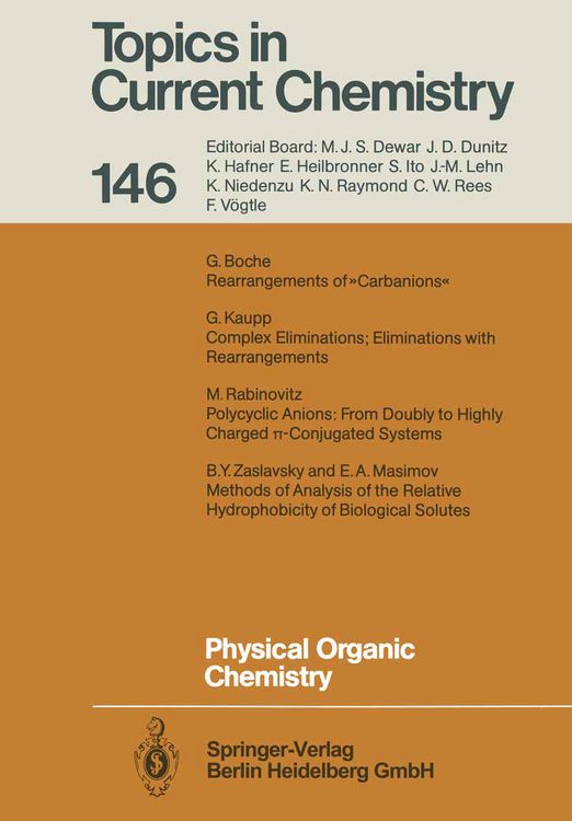 Produktbild: Physical Organic Chemistry