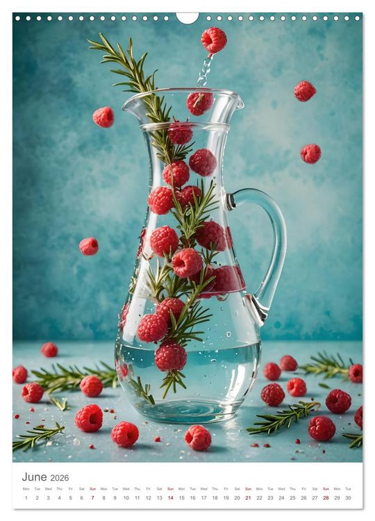 Produktbild: Pure refreshment - Infused water (Wall Calendar 2026 DIN A3 portrait), CALVENDO 12 Month Wall Calendar