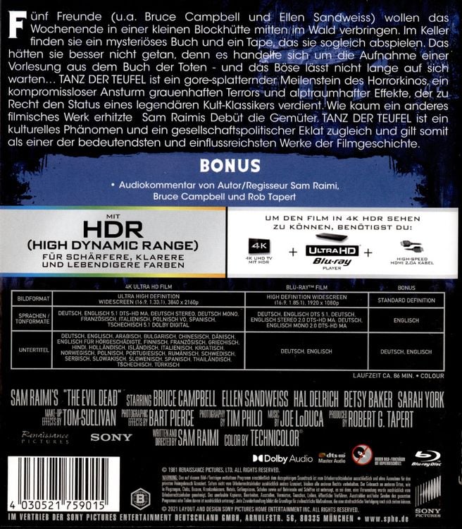 Produktbild: Tanz der Teufel (4K Ultra HD) (+ Blu-ray 2D)