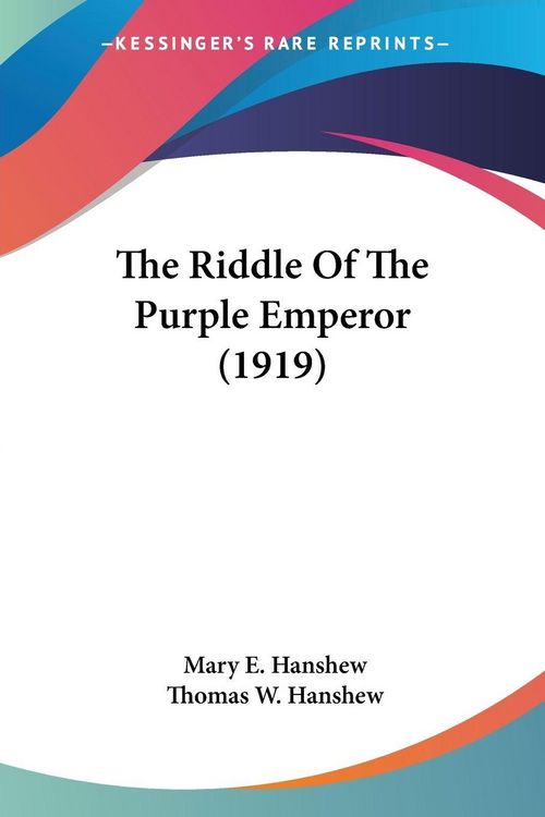 Produktbild: The Riddle Of The Purple Emperor (1919)