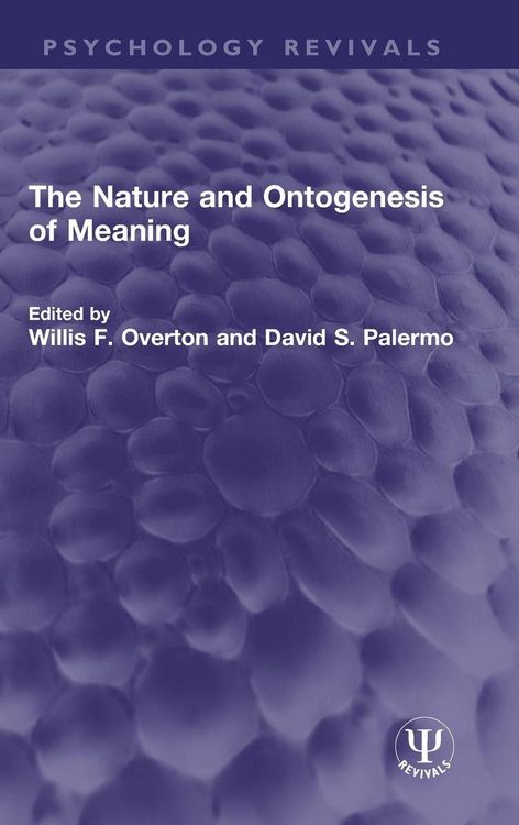 Produktbild: The Nature and Ontogenesis of Meaning