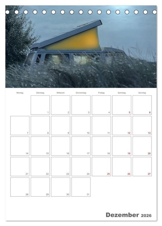 Produktbild: Vanlife Jahresplaner (Tischkalender 2026 DIN A5 hoch), CALVENDO Monatskalender