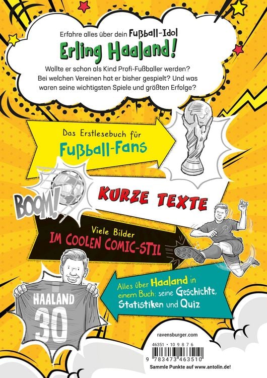 Produktbild: Fu&szlig;ball-Stars - Alles &uuml;ber Haaland. Vom Fu&szlig;ball-Talent zum Megastar