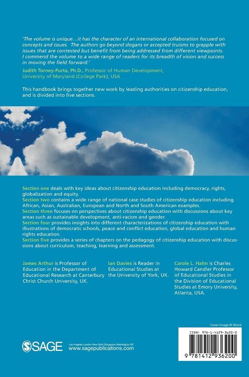 Produktbild: SAGE Handbook of Education for Citizenship and Democracy