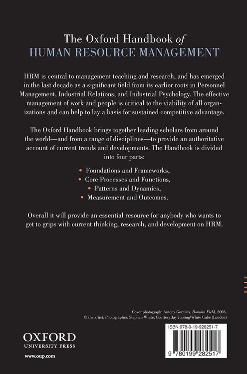 Produktbild: The Oxford Handbook of Human Resource Management